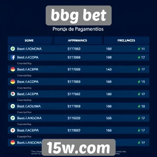 Opções de pagamento no bbg bet